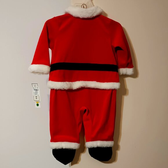 NWT~Mayfair's Santa Suit Footed Romper w/ White Faux Fur Trim (Size: 3-6 months) - Picture 2 of 6